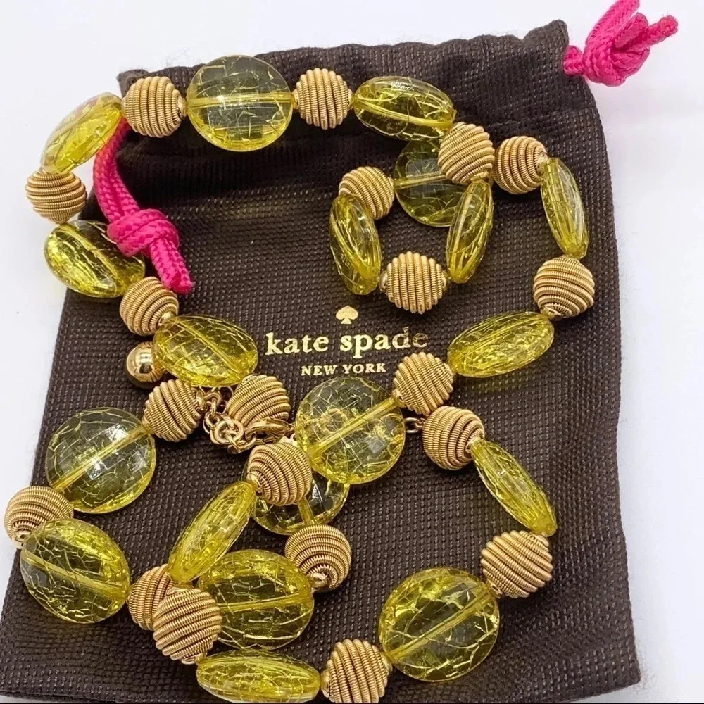 Kate Spade Lemon Drop Gold Swirl Necklace